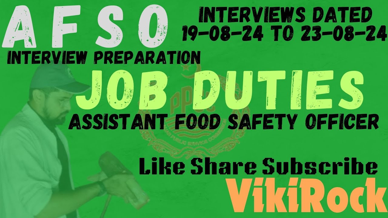 Assistant Food Safety Officer | Interview Preparation | Punjab Food Authority | PPSC | VikiRock