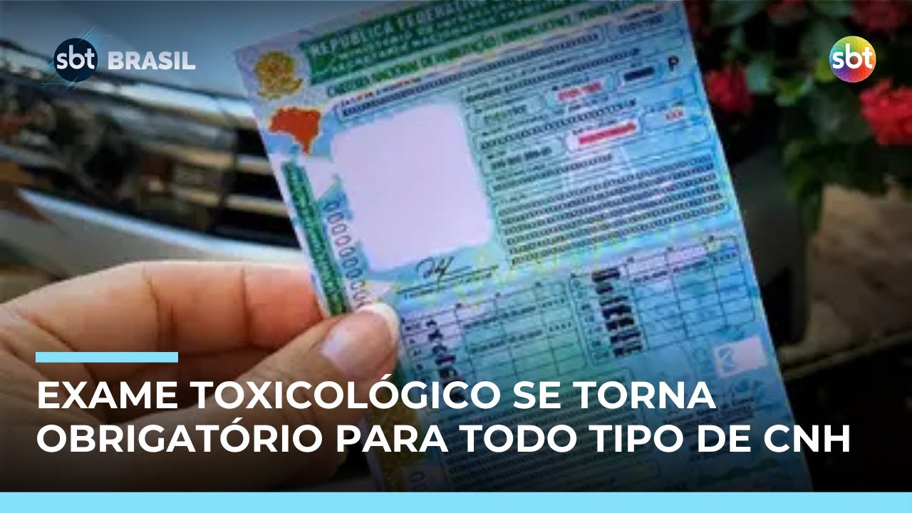Exame toxicológico passa a ser obrigatório para todas as categorias de CNH | #SBTBrasil