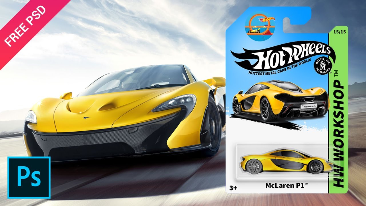 How to Make Packaging Design Hotwheels V2 in Photoshop - Tutorial Photoshop 2020