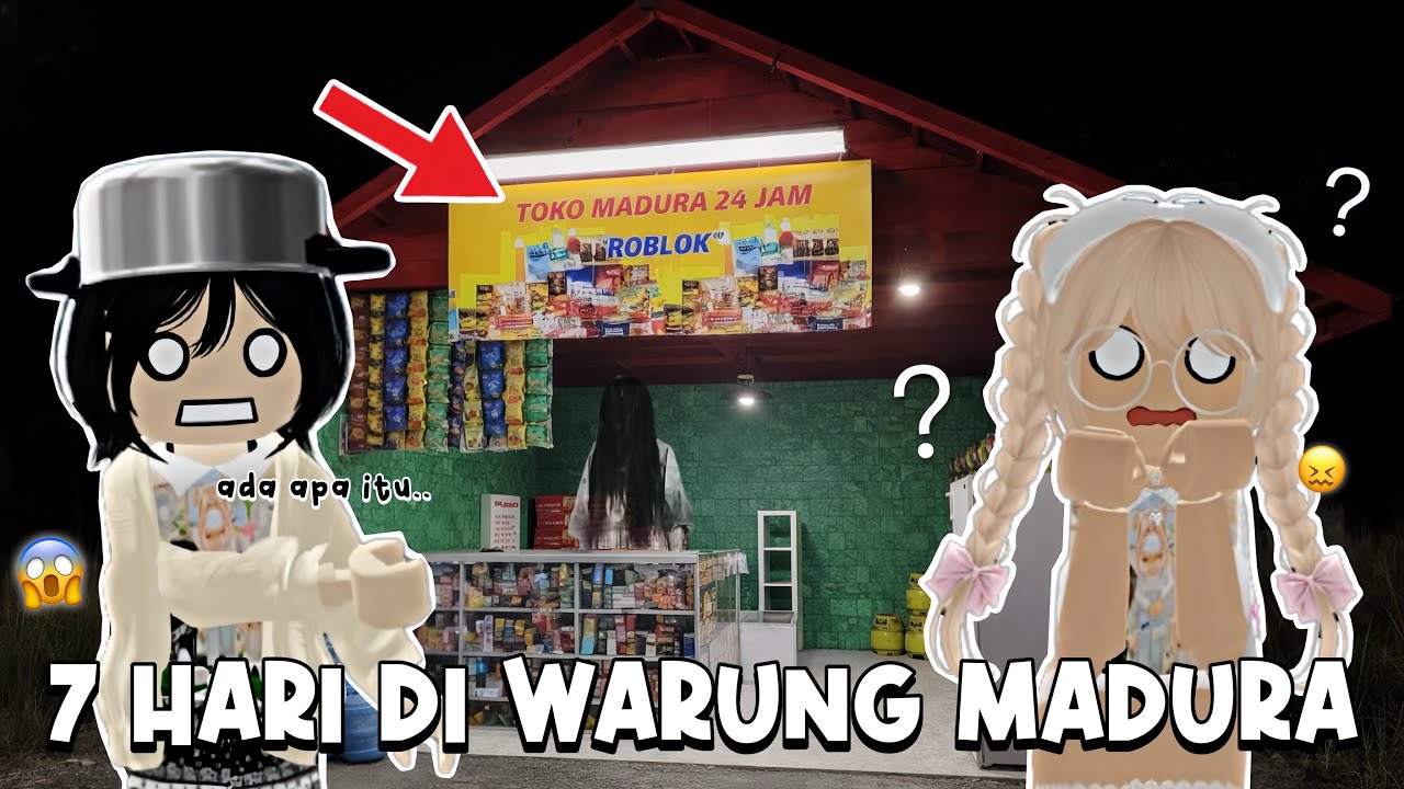 KERJA MALAM DI WARUNG MADURA ROBLOX.. 😨 SETIAP JAM ADA KEJADIAN ANEH⁉️