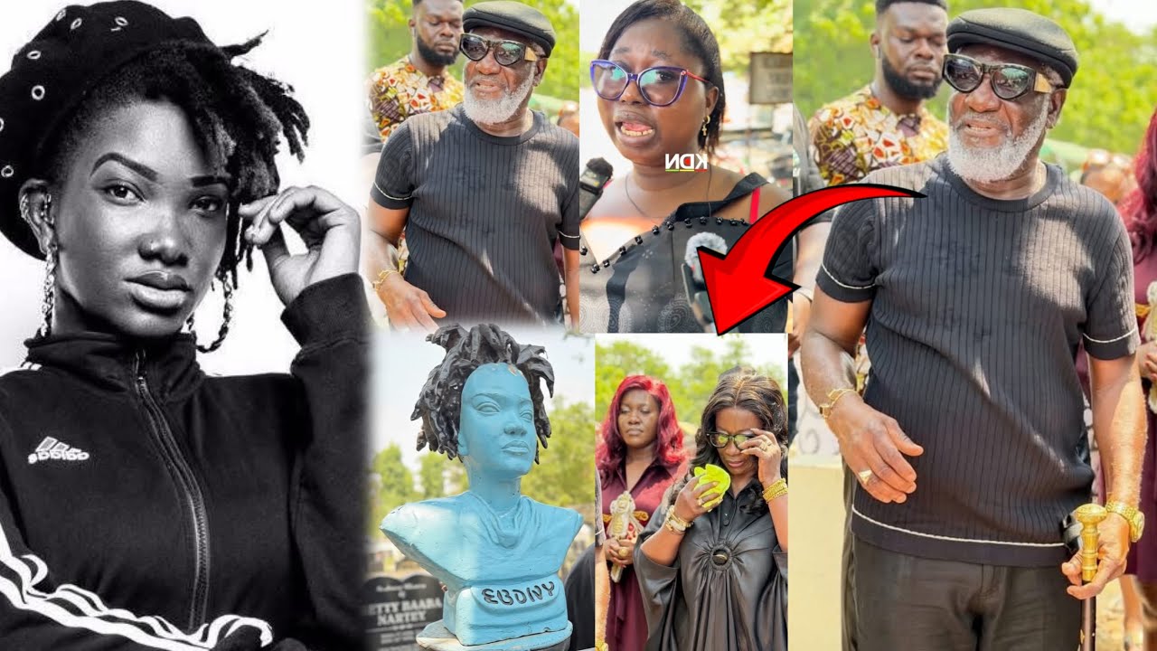 Spirit of Ebony lives: Starboy Kwarteng & other family members visit her tomb after Eight(8) years