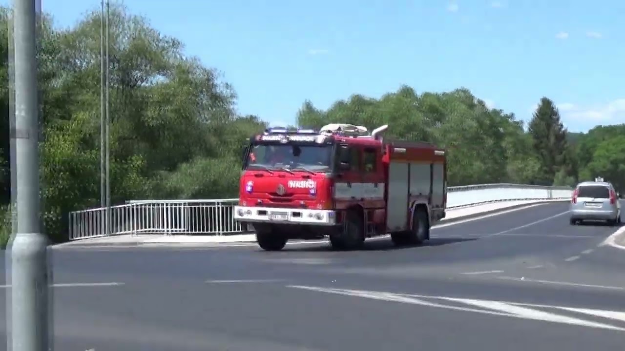 Průjezd HZS a SDH k požáru