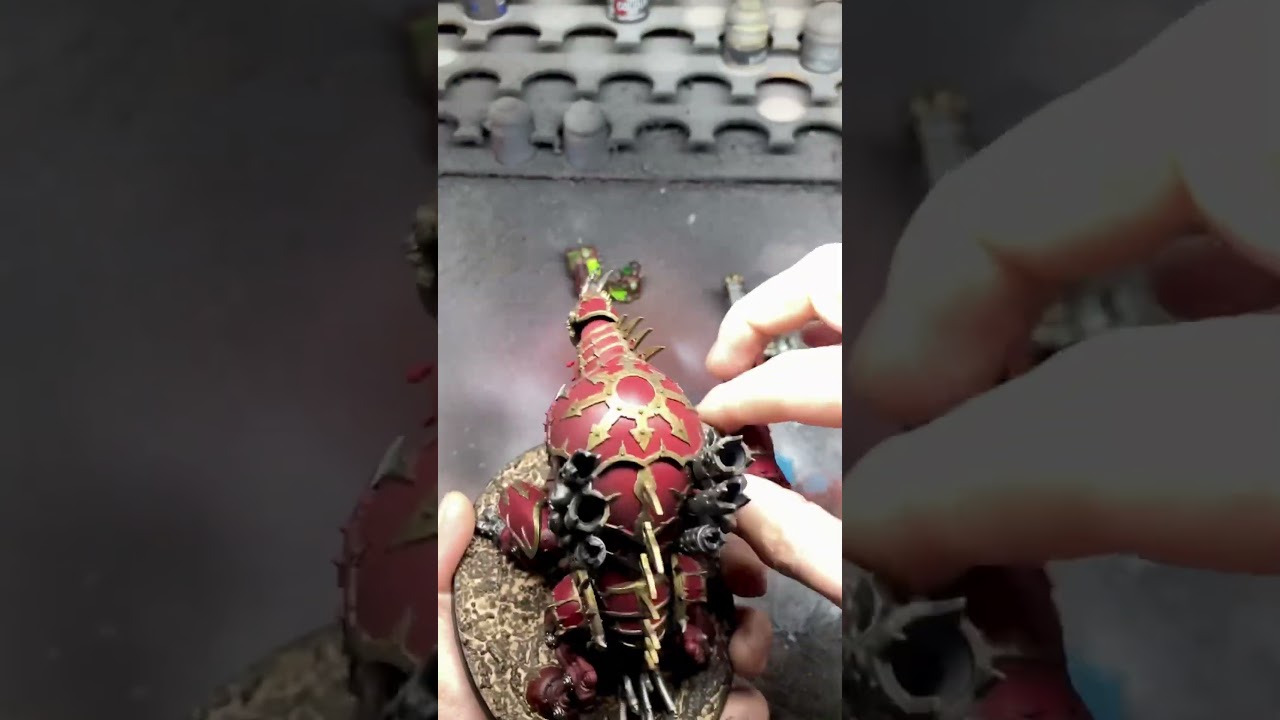 Fully magnetised Forgefiend/Maulerfiend painted! 🧲#warhammer #paintingminiatures #magnet