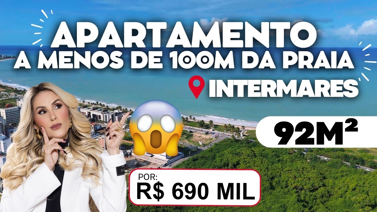 APARTAMENTO A MENOS DE 100 METROS DO MAR NO BAIRRO DO INTERMARES