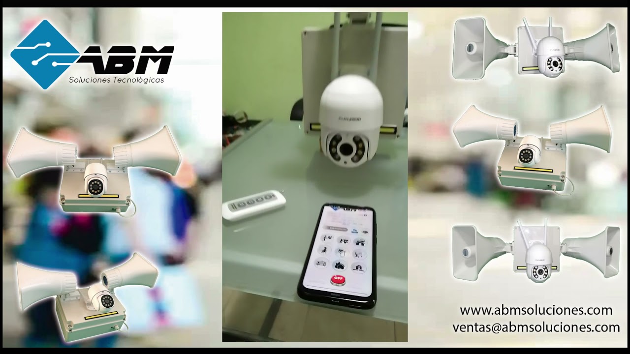 Alarmas Vecinales con Voz App M&oacute;vil Perifoneo y C&aacute;mara de Seguridad IP PTZ