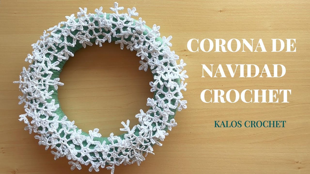 Adorno Navideño a Crochet | Corona de Copos de Nieve · Christmas Crochet Ornament | Snowflake Wreath