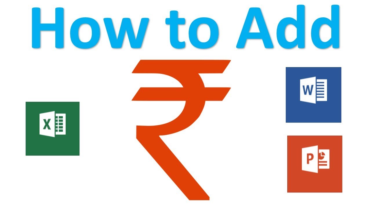 How to type Indian Rupee Symbol in MS Excel | Add rupee symbol