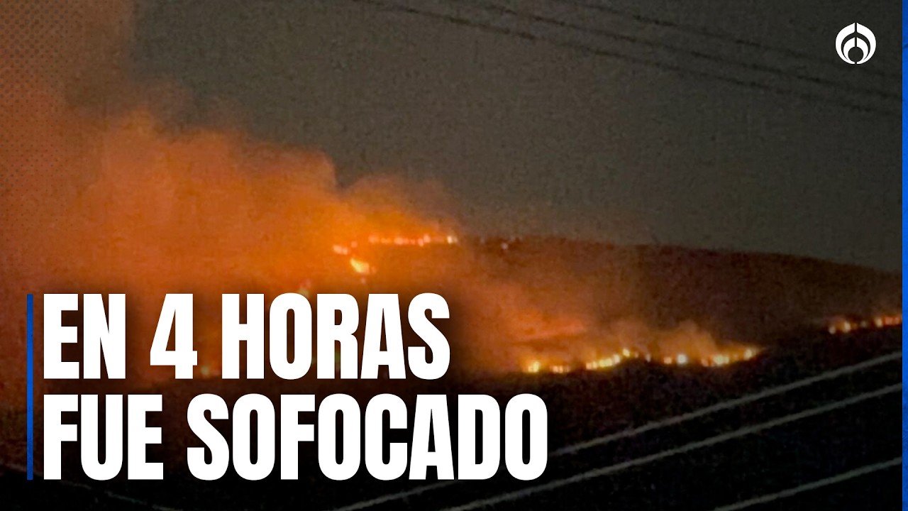 Incendio arrasa pastizales en el Parque Estatal Sierra de Guadalupe, Edomex