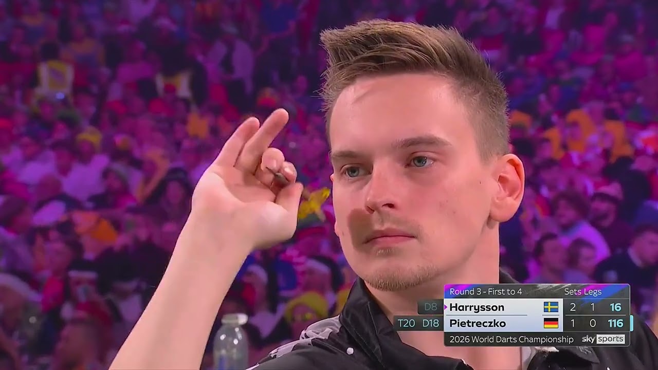 ANDREAS HARRYSSON VS RICARDO PIETRECZKO HIGHLIGHTS 2026 WORLD DARTS CHAMPIONSHIP