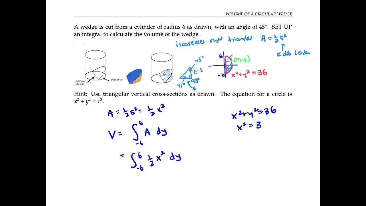 Volume of a Wedge