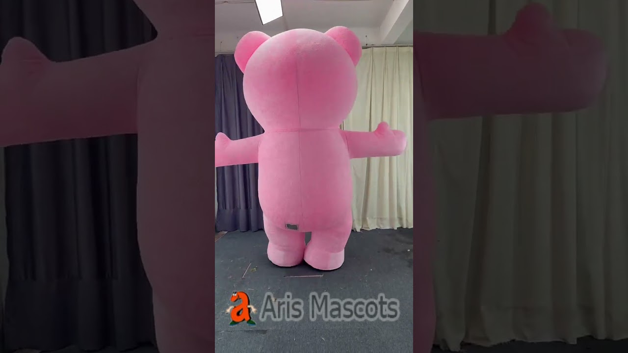 3m Giant Inflatable Pink Teddy Bear Costume for Entertainments Full Body Blow Up Mascot Suit Party