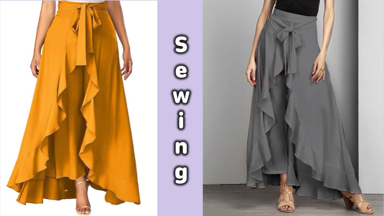 🌟How to sew elegant ruffle overlay pants/Full sewing guide for beginners /diy sewing pattern.✂️🩷🪡