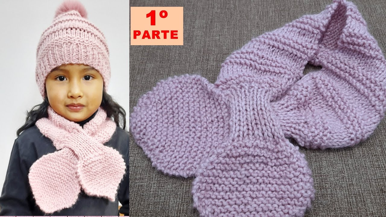 COMO TEJER  BUFANDA CON DISEÑO EN DOS AGUJAS 1º PARTE/CHALINA O CUELLO CON OJAL