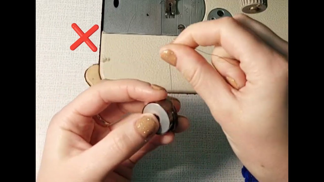 Заправка нитки у шпульний ковпачок🧵