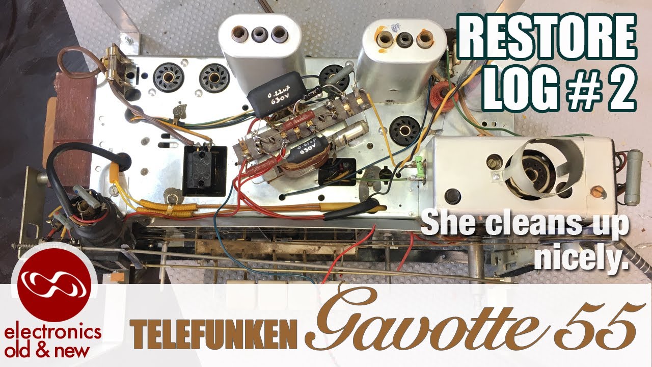 Telefunken Gavotte 55 restoration part 2. She sure cleans up nicely!