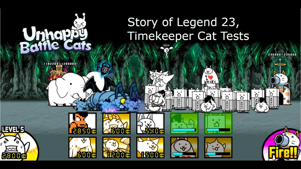 Unhappy Battle Cats Live: Story of Legend SC 23 and Timekeeper Cat Tests