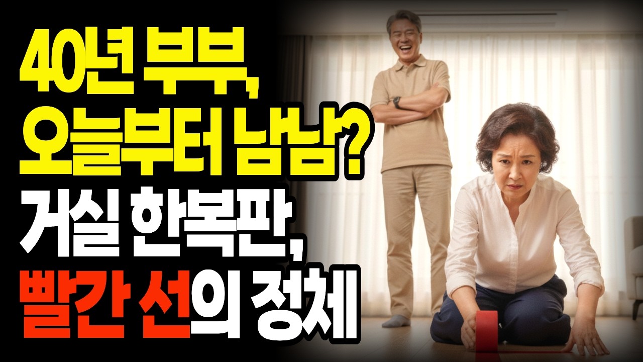 40년 부부, 오늘부터 남남? 거실 한복판, 빨간 선의 정체 #노후사연 #시니어사연 #노후지혜