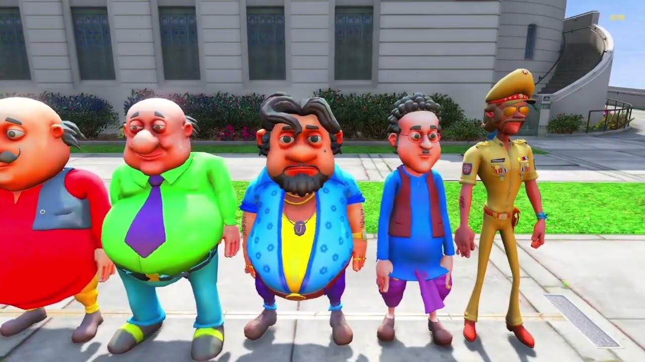 Motu Patlu Playing Hide And Seek With White Little Singham In Gta 5