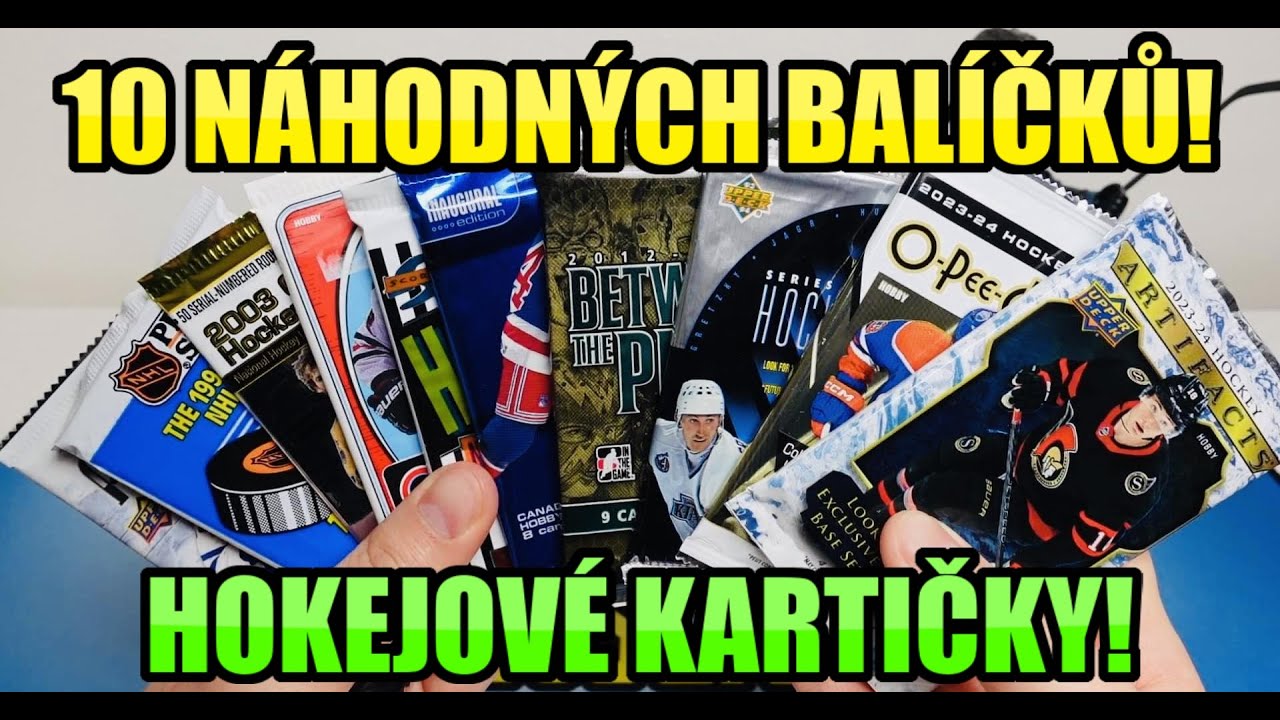 99?! 😮 10 NÁHODNÝCH BALÍČKŮ HOKEJOVÝCH KARTIČEK! Hokej karty NHL! Random pack break!