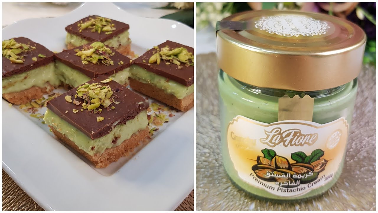 حلى بزبدة الفستق والشوكلاتة/#حلى_البستاشيو /حلى سهل وسريع/pistachio butter