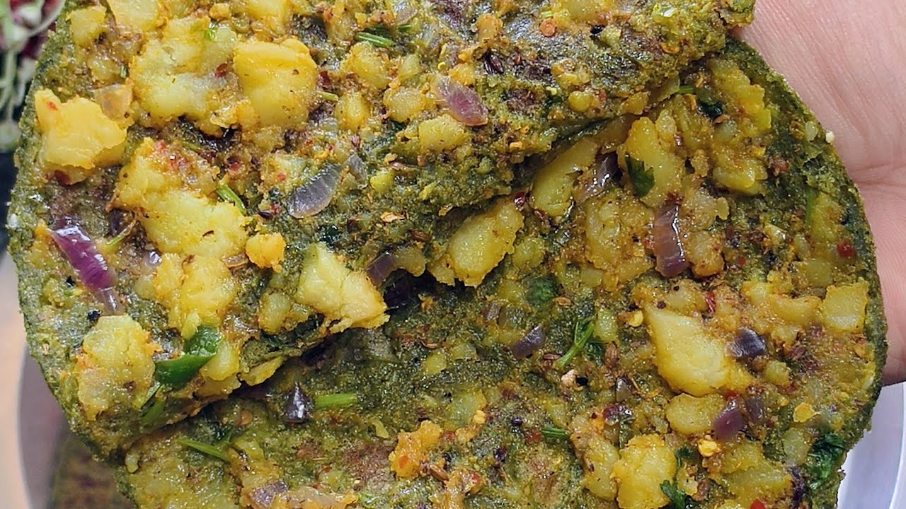 बथुआ आलू के भरवां पराठे - bathua ke paranthe/ bathua ke recipe 