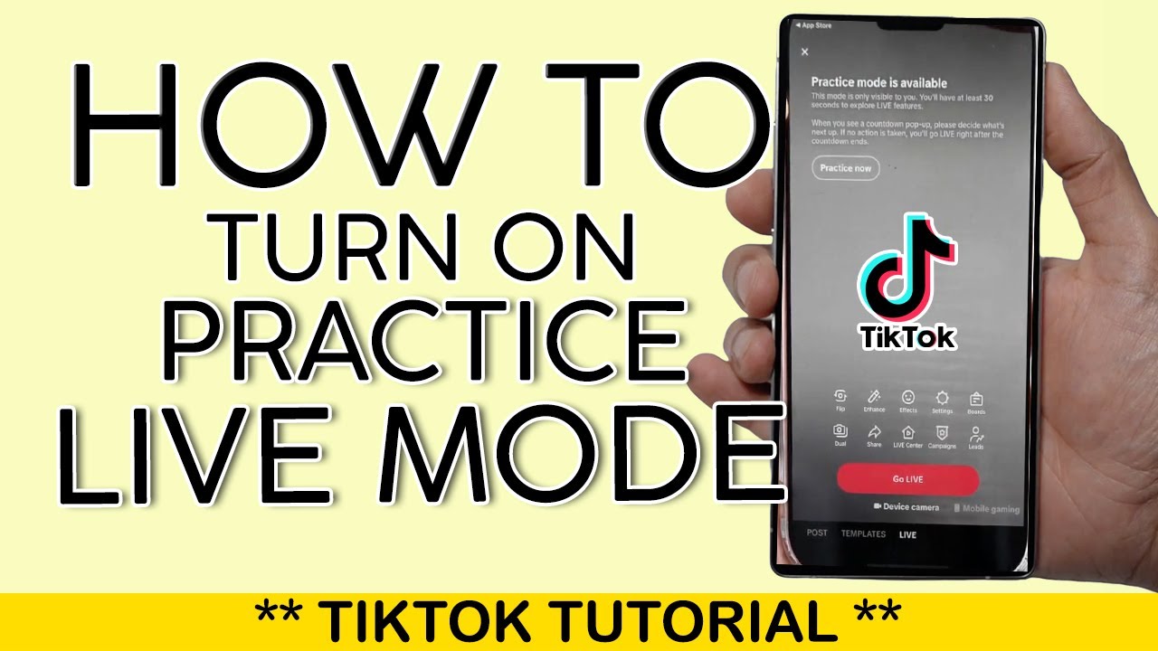 Как включить режим практики в TikTok Live 2025
