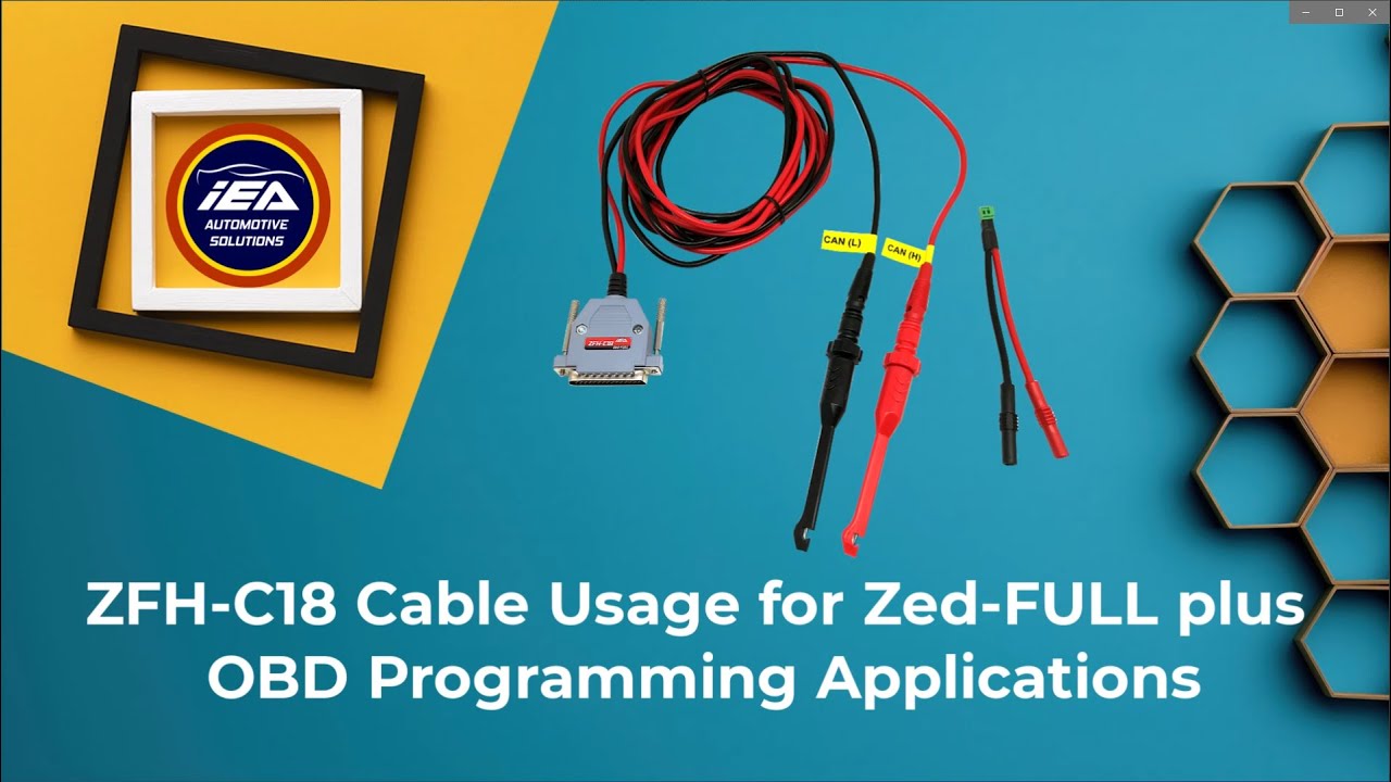 ZFH-C18 Cable Usage for Zed-FULL plus OBD Programming Applications