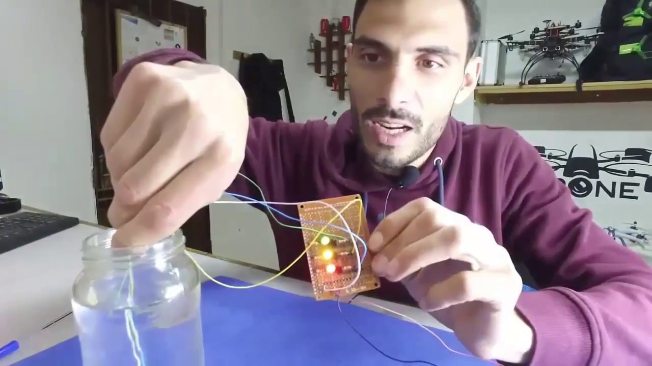 Como fabricar un sensor de nivel de agua//control de deposito de agua casero FACIL de hacer