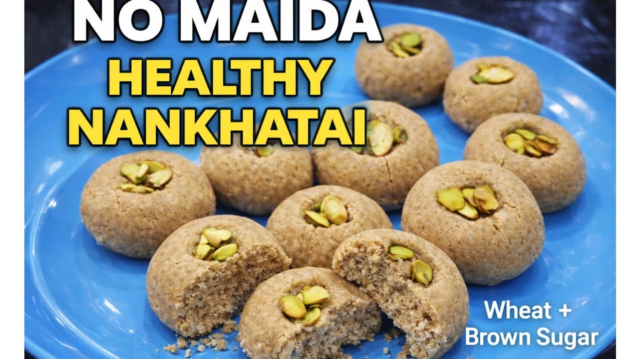 Healthy Nankhatai | Brown Sugar Cookies | No Maida Cookies | Eggless Naan Khatai|tea time Cookies 