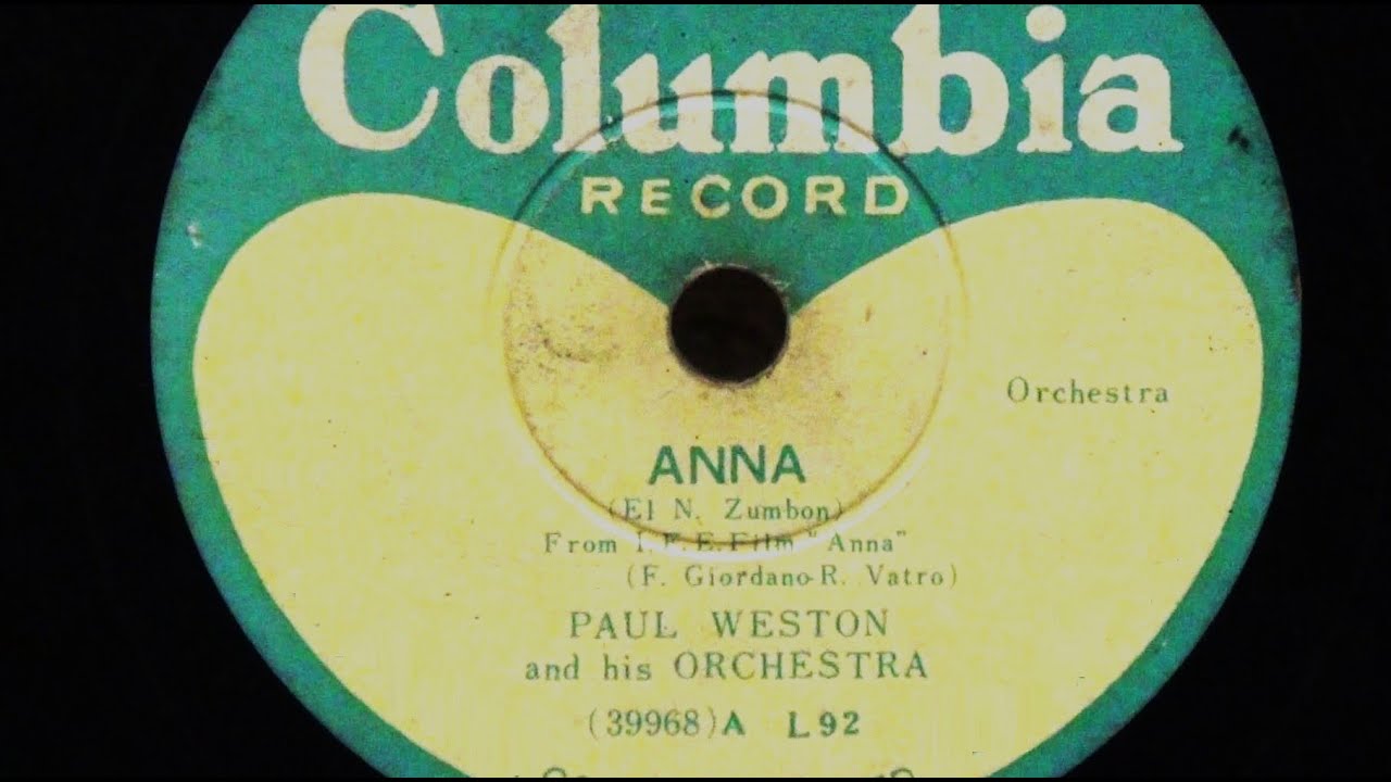 ANNA.      PAUL WESTON and his ORCHESTRA
