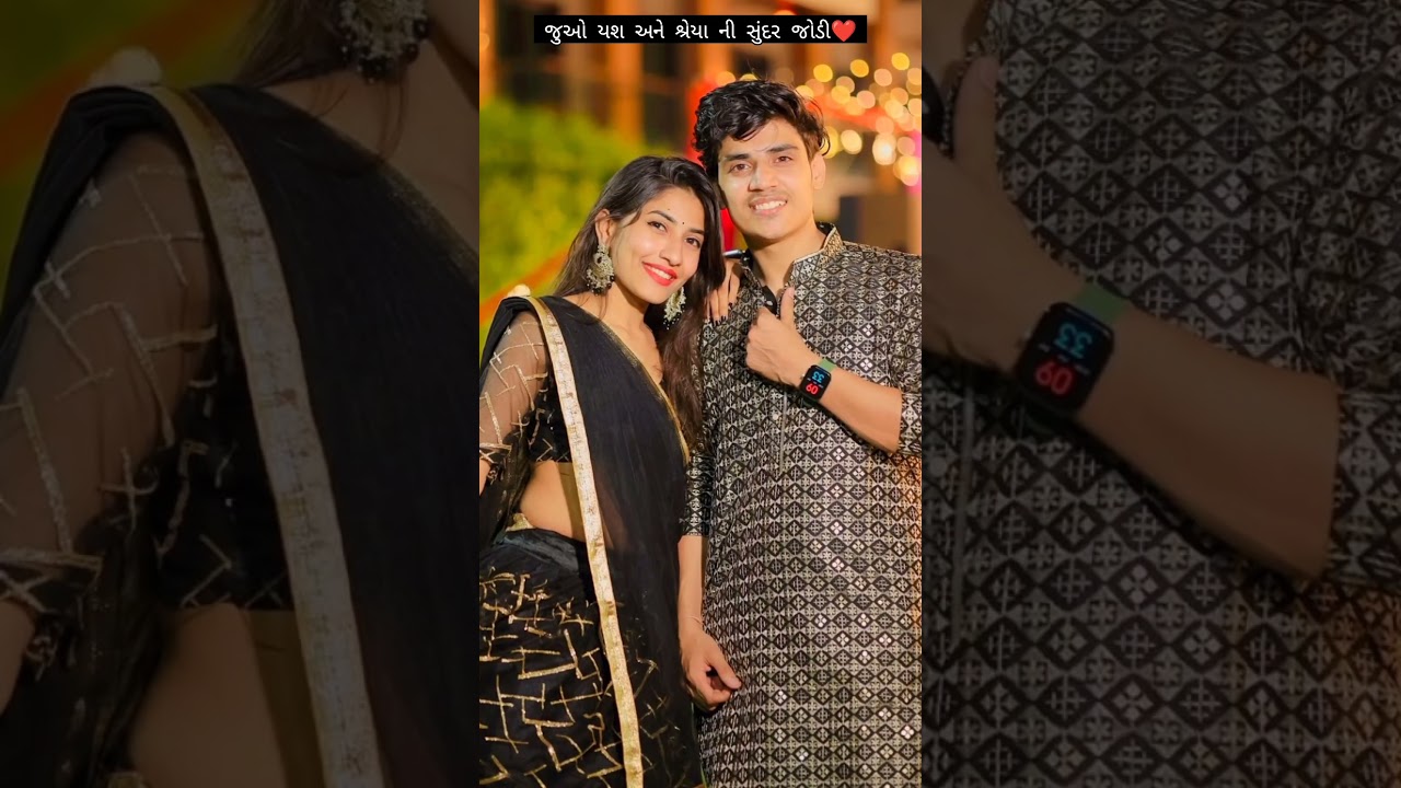 Watch the beautiful couple of Yash and Shreya ❤️ #gujaratistatus #lovemusic #couple #garba #song #reels #youtube