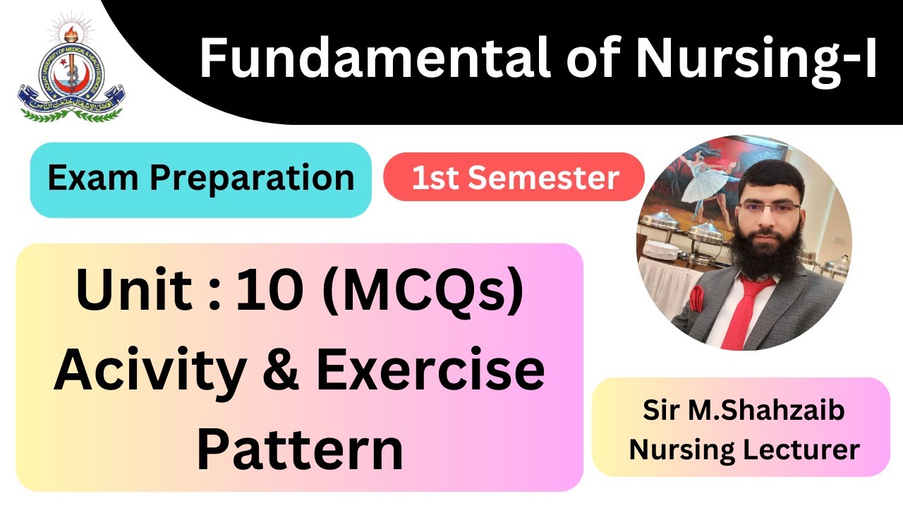 ( FON-I ) Unit:10 Activity & Exercise Pattern (GBSN) Semester-I MCQs For Exam preparation