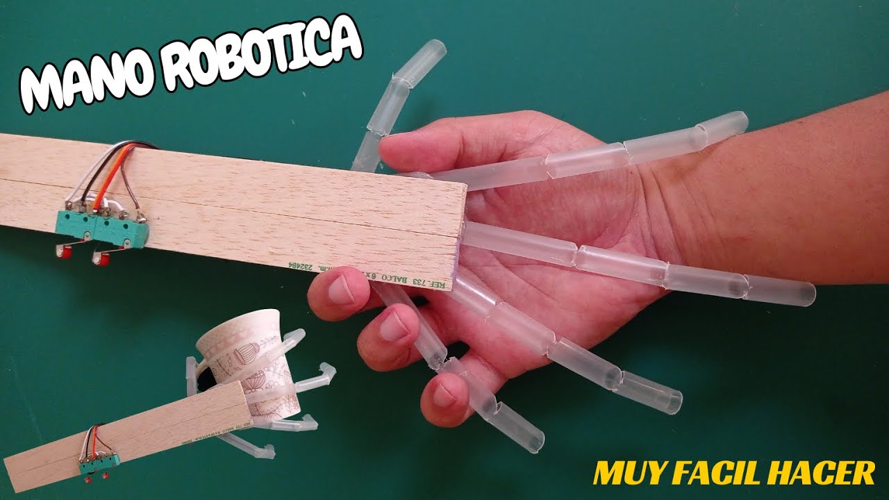 Como Hacer Una MANO ROBOTICA Diferente a Todas Con PITILLOS o SORBETES 🤖 | Inventos Faciles Caseros