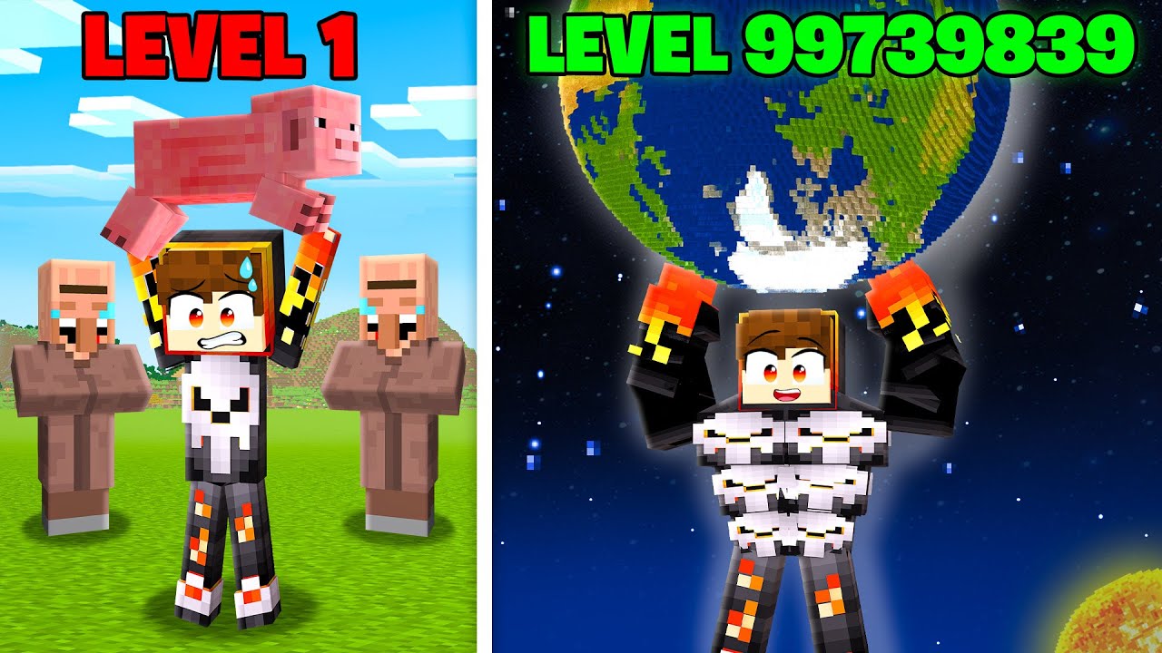 LEVEL 1 BODYBUILDER Vs LEVEL 979,852,582 BODYBUILDER IN MINECRAFT !!!
