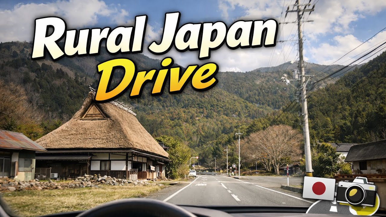 POV Drive Through Rural Japan | Traditional Thatched Villages & Mountain Roads (Hyogo → Kyoto → 