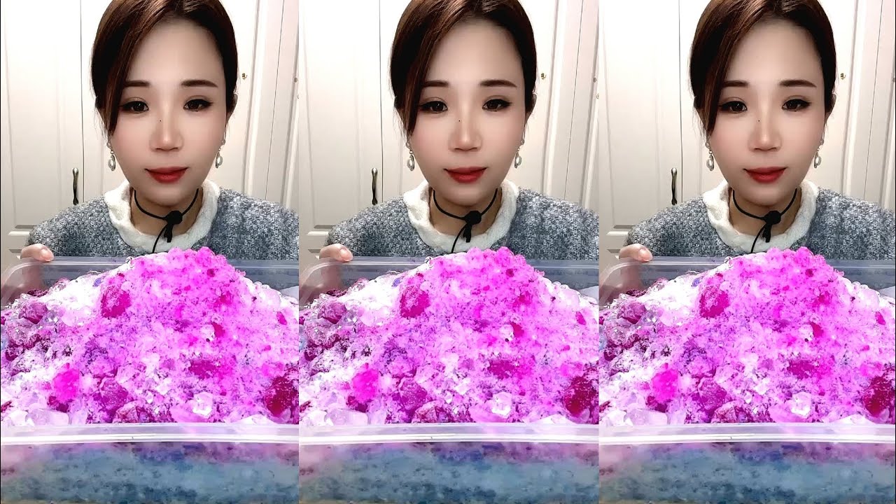 ASMR SHAVED ICE EATING YY