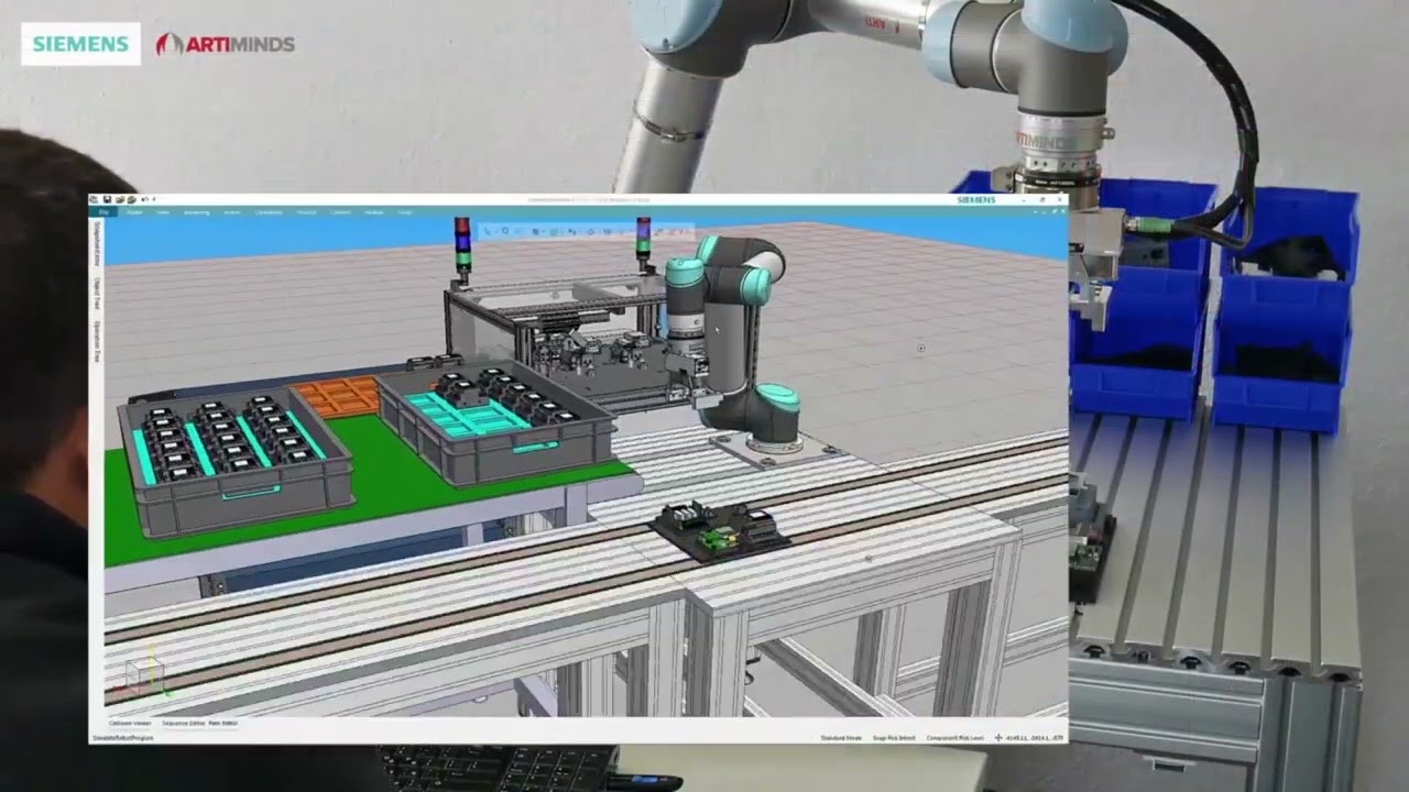 지멘스 Process Simulate & ArtiMinds: 로봇 조립 공정 프로그래밍 및 디지털 트윈 검증