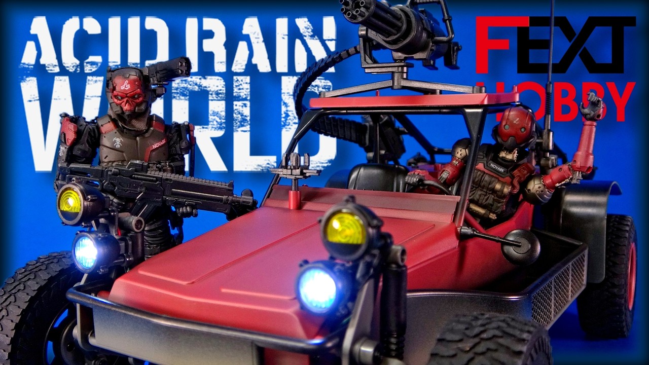 Acid Rain World Novark Red Locust NVK Escort L and Valerius Fext Hobby Action Figure Vehicle Review!