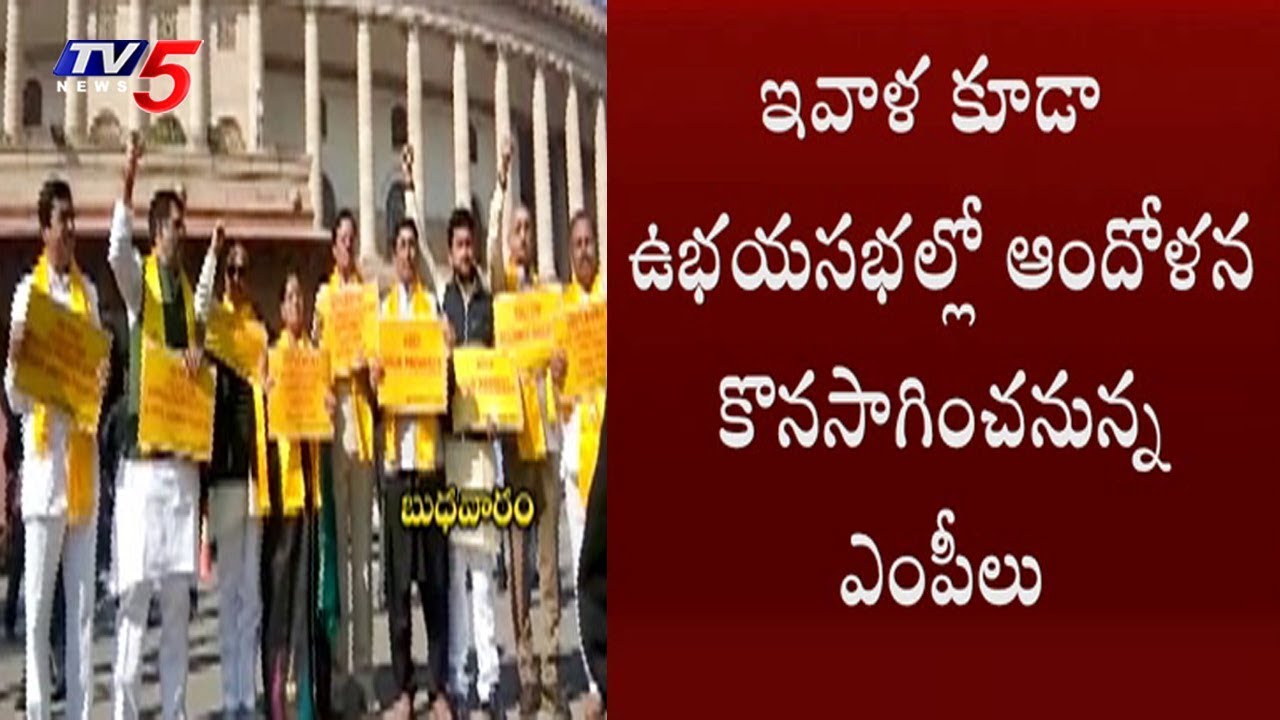 AP TDP MPs to Continue Protests Over Special Package | TV5 News