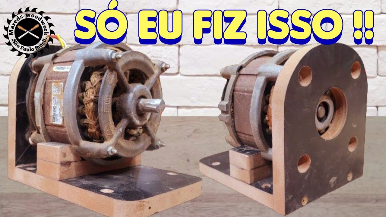 DESCOBRI UMA TÉCNICA INFALÍVEL para você que  quer fazer máquina usando motor de tanquinho!!!
