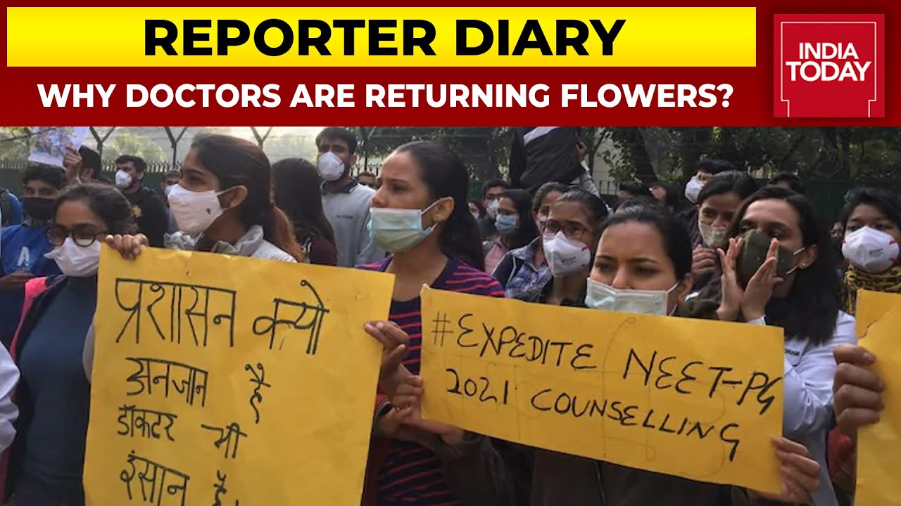 Returning Flowers: Resident Doctors Of 6 Hospitals Join Protest Against NEET Delay | Reporter Diary