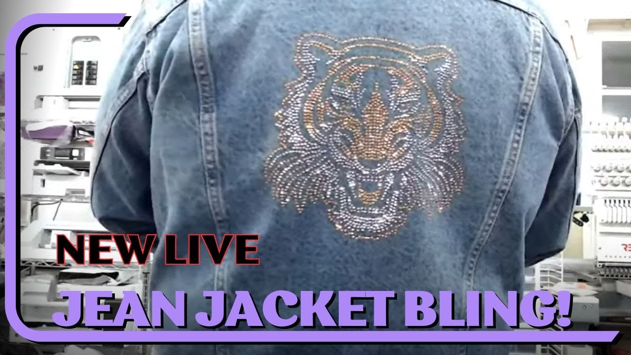Embroidery and Bling?  Let's bling out with Embroidery and Bling a Jean Jacket.