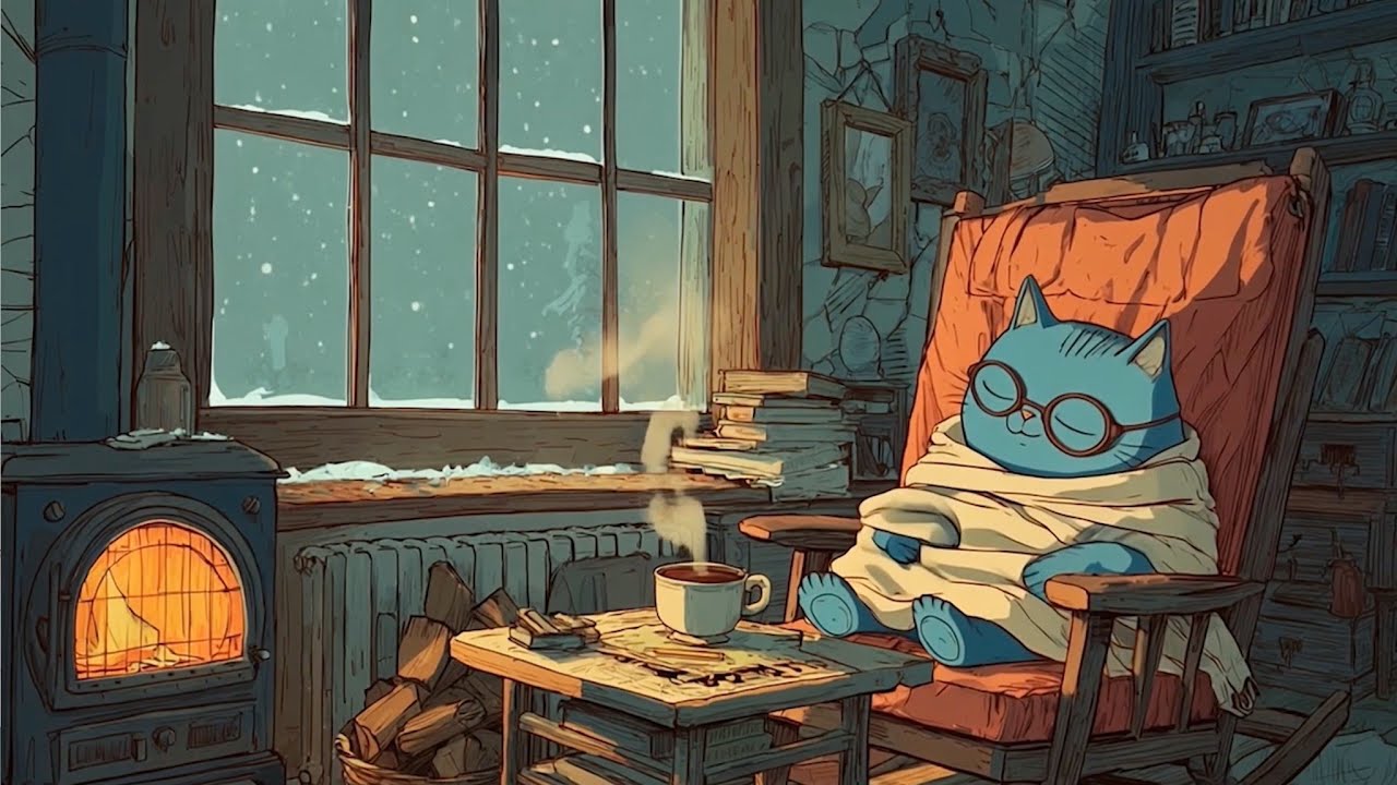 Снежной ночью..🌙Уютная музыка для сна.