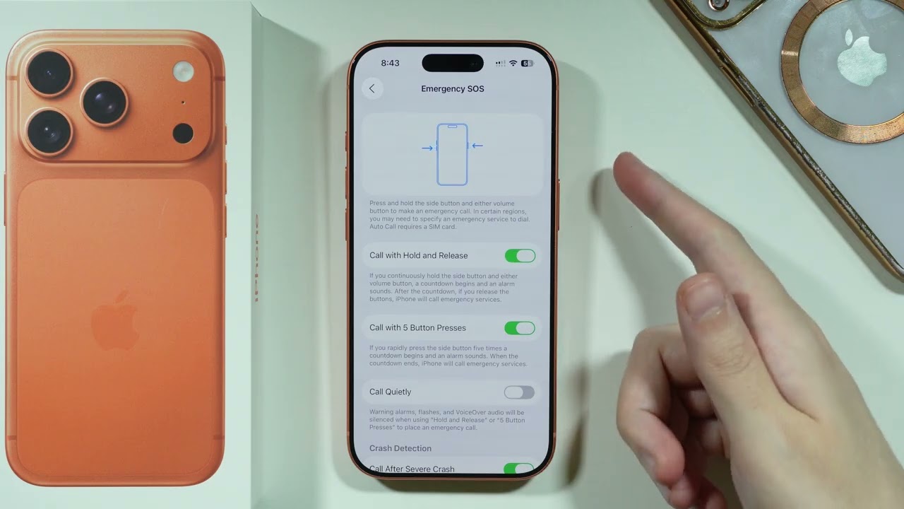 iPhone 17 Pro/Pro Max: как включить/выключить функцию &laquo;Экстренный вызов &mdash; SOS&raquo;
