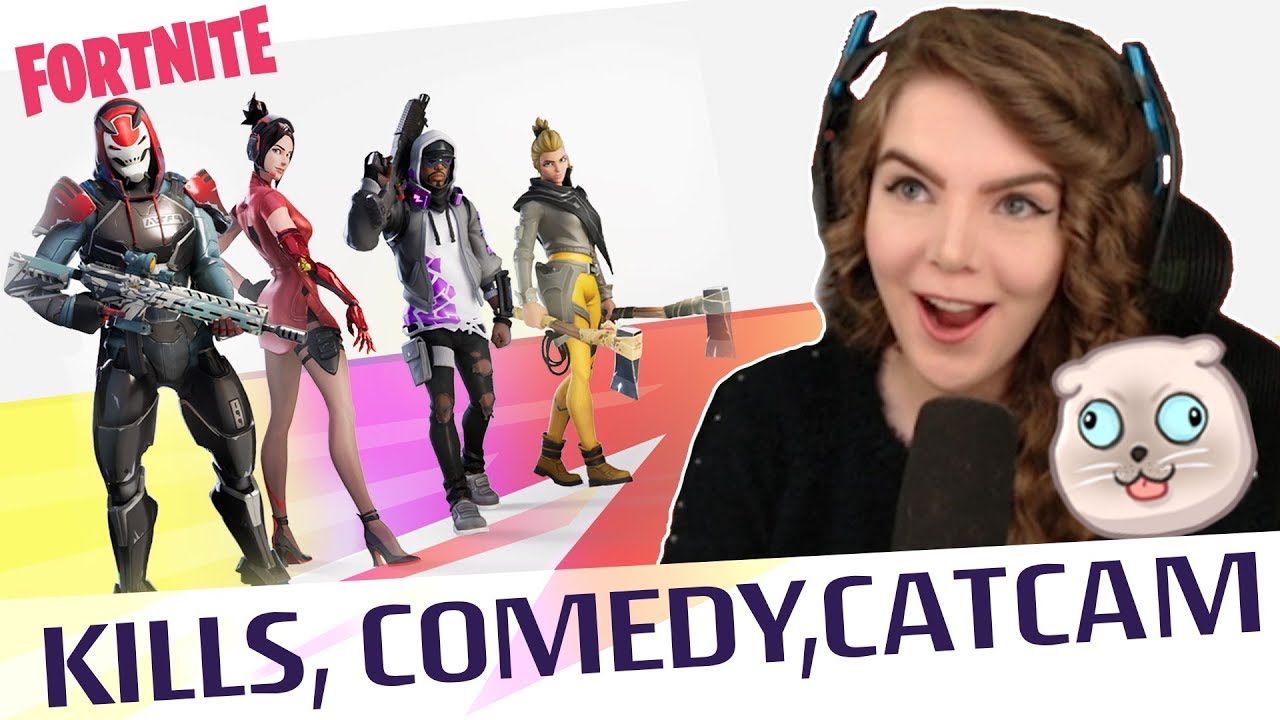 KILLS - COMEDY - CATCAM - LOEYA playing FORTNITE BATTLE ROYALE