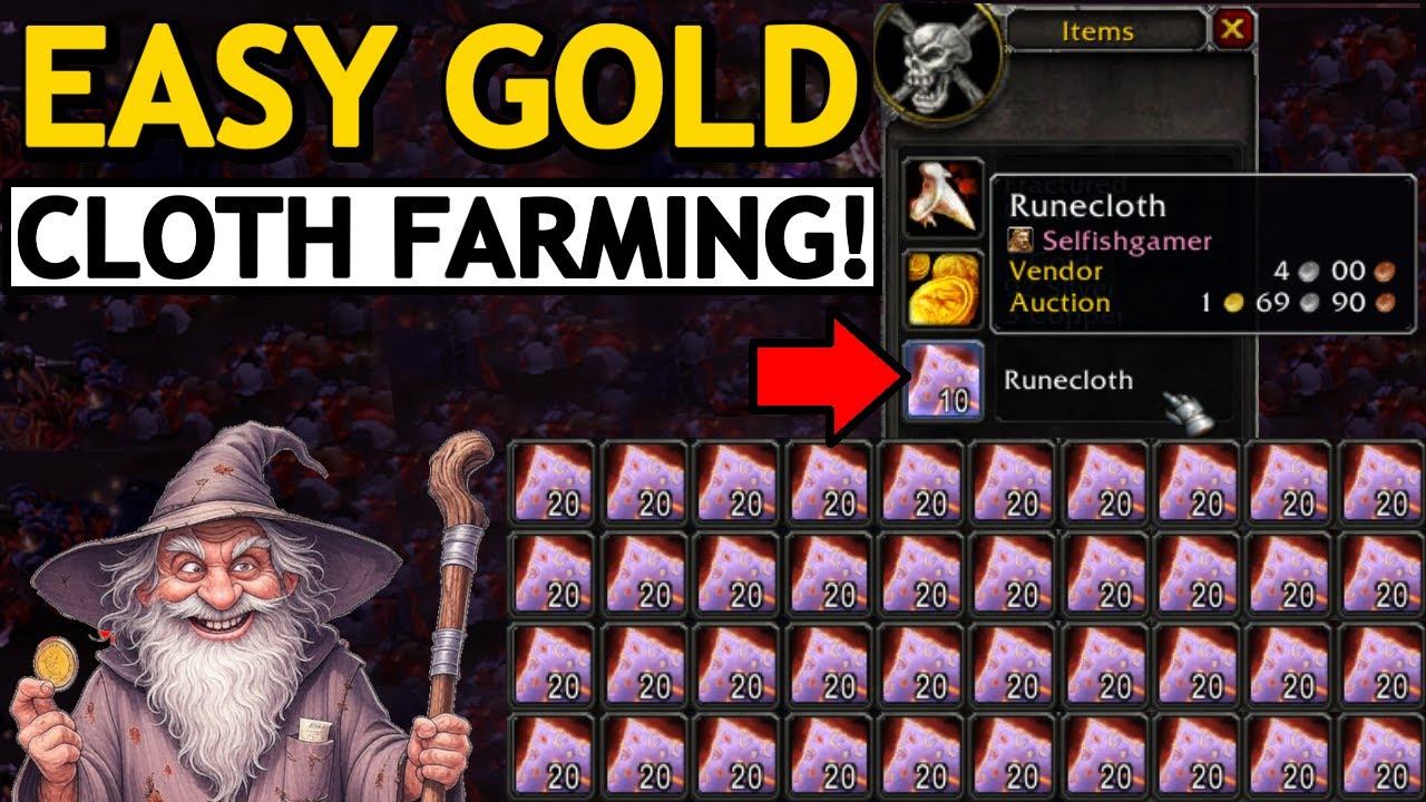 MoP Classic Runecloth Farm!💰The BEST Location | EXPLAINED IN UNDER 2 MINUTES [2026] WoW Guide