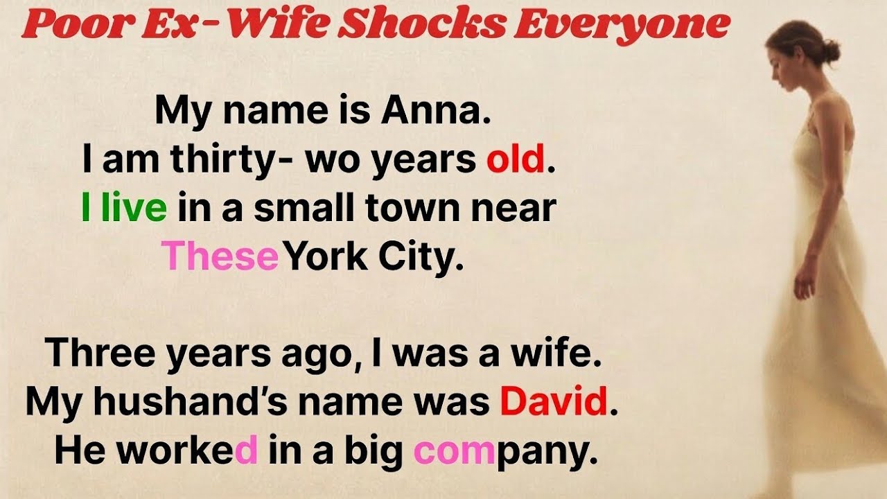  Poor Ex-Wife Shocks Everyone at the Wedding 😢 |Emotional  Story | Level 3 Listening & Speaking