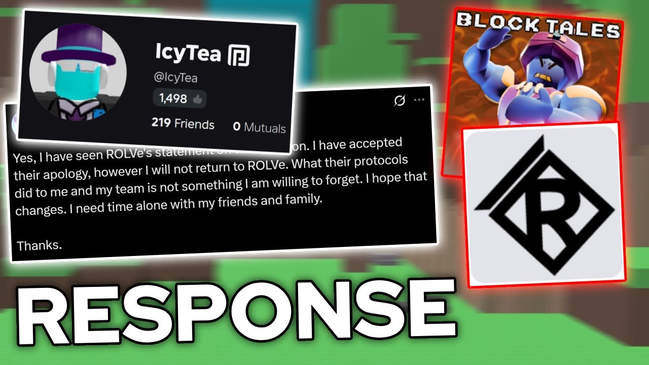 IcyTea RESPONDS TO BLOCK TALES/ROLVE... They Messed Up (Roblox)