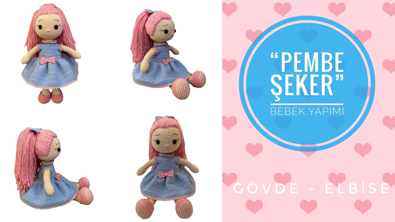Amigurumi Pembe Şeker Bebek🌸 ENGLISH SUBTITLES (Gövde, Elbise) 2/3