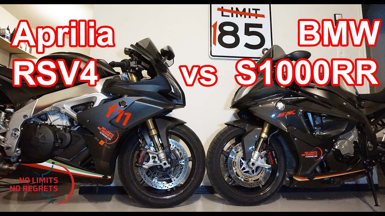 BMW S1000RR vs APRILIA RSV4 1100 Factory or RSV4 RR Base COMPARISON Review